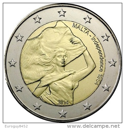 MALTA - 2 € COM. 2014 UNC - 50 JAAR ONAFHANKELIJKHEID - Malta