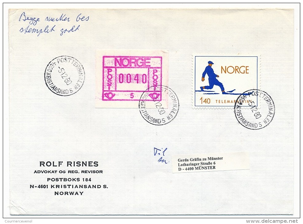 NORVEGE - 5 Enveloppes Affranchissements Thème SKI - 1975 / 1980 - Joli Ensemble - Wintersport (Sonstige)