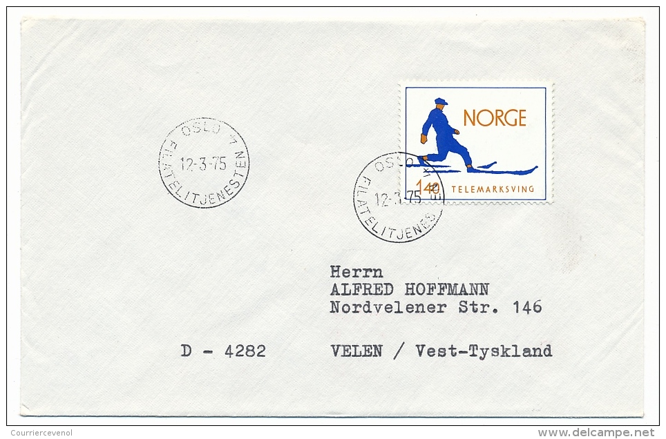 NORVEGE - 5 Enveloppes Affranchissements Thème SKI - 1975 / 1980 - Joli Ensemble - Hiver