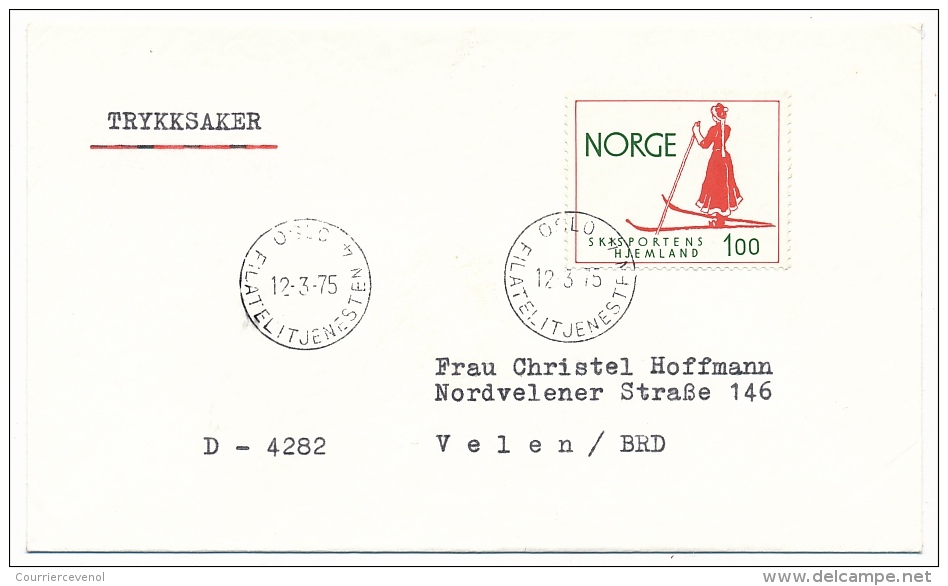NORVEGE - 5 Enveloppes Affranchissements Thème SKI - 1975 / 1980 - Joli Ensemble - Hiver