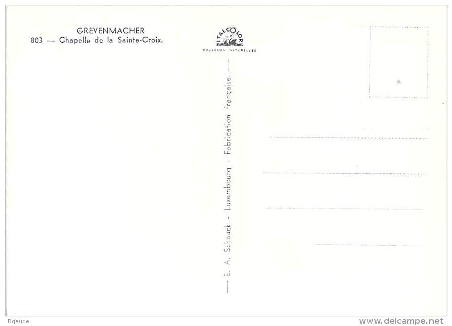 LUXEMBOURG  CARTE  MAXIMUM  NUM-YVERT  1111 GREVENMACHER CHAPELLE DE LA CROIX - Cartoline Maximum