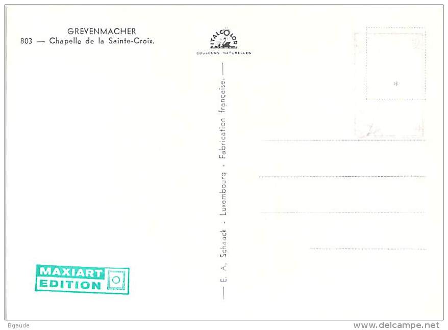 LUXEMBOURG  CARTE  MAXIMUM  NUM-YVERT  1111 GREVENMACHER CHAPELLE DE LA CROIX - Cartoline Maximum