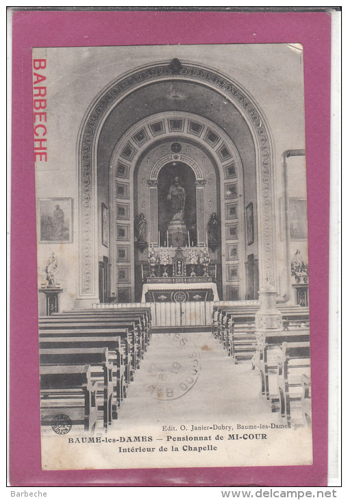 25.- BAUME-LES-DAMES .- Pensionnat De MI-COUR  Interieur De La Chapelle - Baume Les Dames