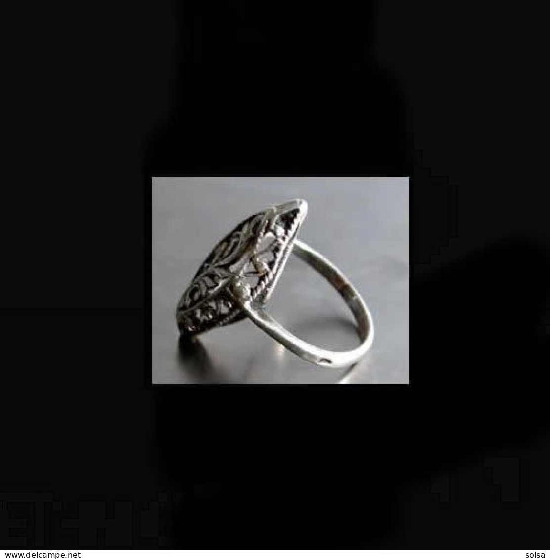 - Fine Bague Orientale Ancienne En Vermeil T55 / - Anillos