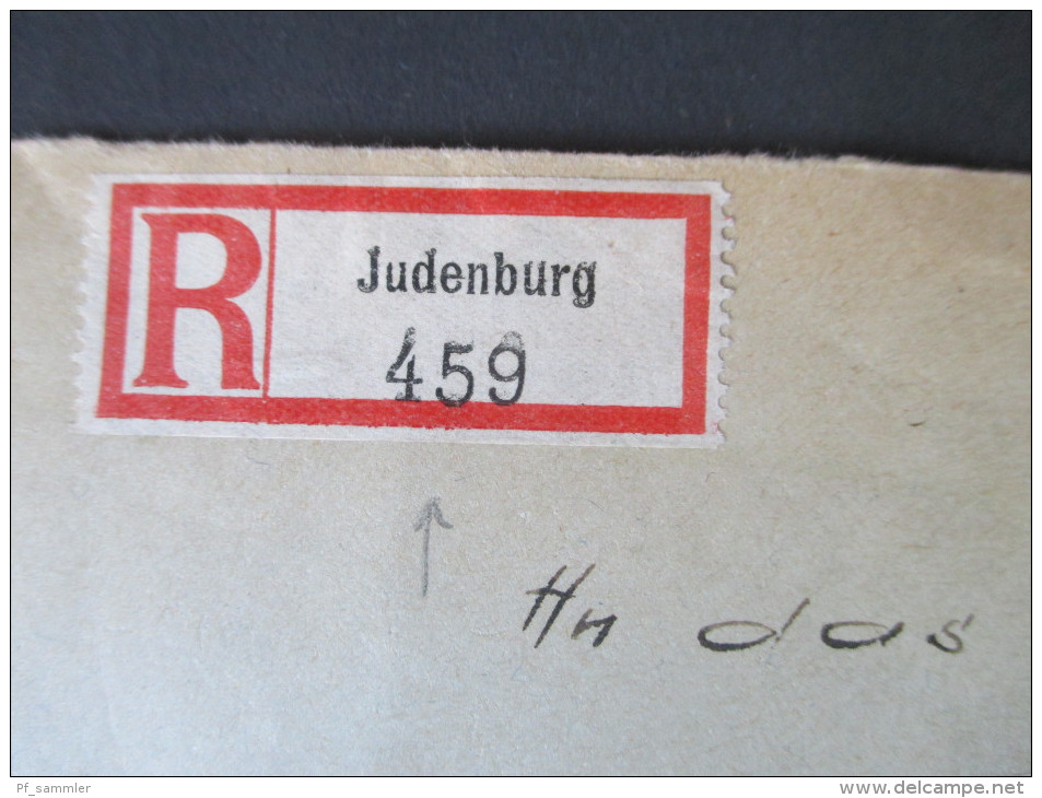 Österreich / Deutsches Reich 1943 Briefvorderseite. Judenburg 459. R-Zettel. Nach Wien - Covers & Documents