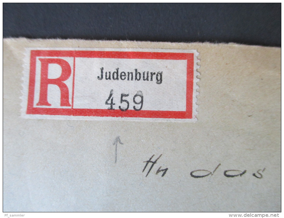 Österreich / Deutsches Reich 1943 Briefvorderseite. Judenburg 459. R-Zettel. Nach Wien - Cartas & Documentos