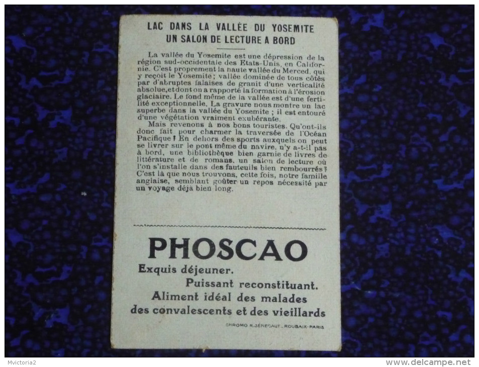 CHROMO PHOSCAO - Lac Dans La Vallée Du Yosemite, Un Salon De Lecture à Bord - Autres & Non Classés