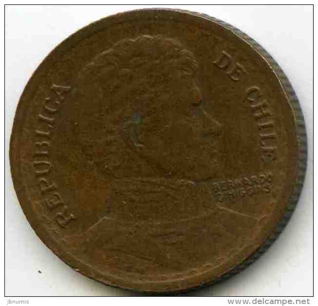 Chili Chile 1 Peso 1953 5 Long KM 179 - Cile