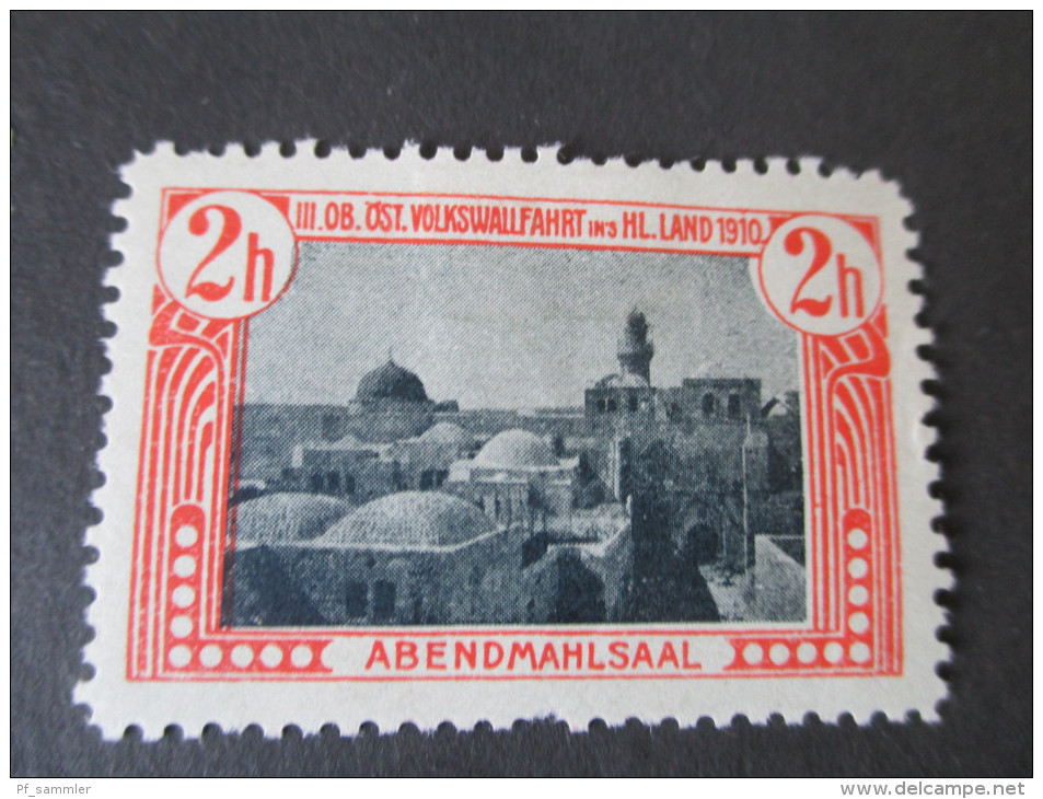 Österreich 1910 Privatmarken 3. Hiegelsberger Volkswallfahrt Ins Heilige Land. Jerusalem / Abendmahlsaal Usw.. RAR!!! - Unused Stamps