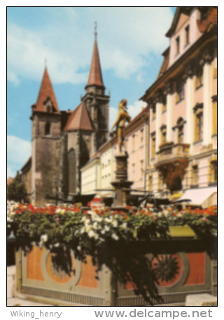 Ansbach - Markgraf Georg Brunnen Und Sankt Johanniskirche 1 - Ansbach