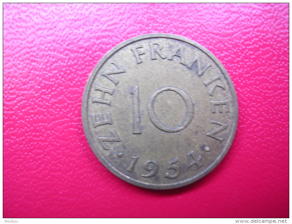 Allemagne - Sarre - 10  Francs - 1954 - 10 Franken