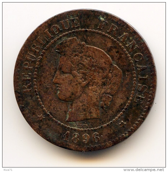 5 Centimes  " CERES"  1896 A TB - 5 Centimes