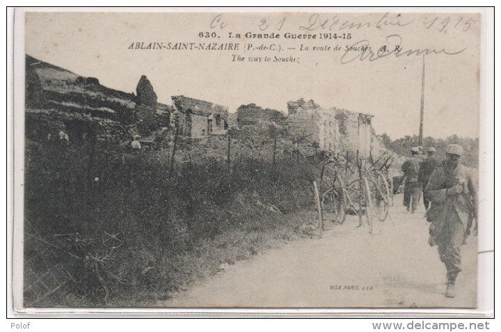 ABLAIN-SAINT NAZAIRE - La Route De Souchez (73437) - Autres & Non Classés