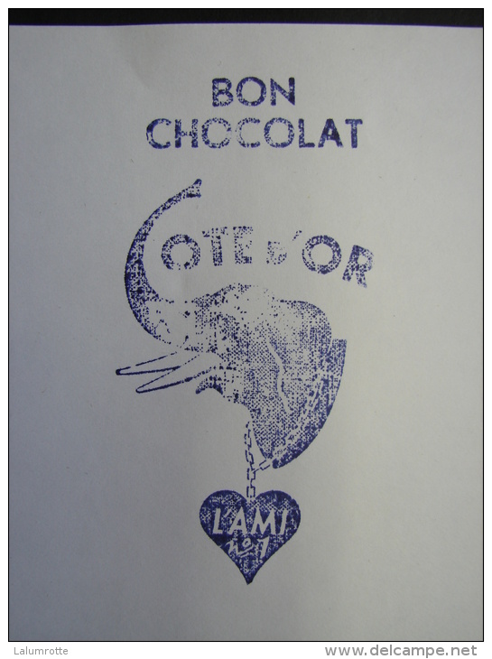 AF. Lot. 115. Très Rare, Matrice Publicitaire D´imprimerie.Bon Chocolat Côte D´Or L´ami N°1 - Autres & Non Classés