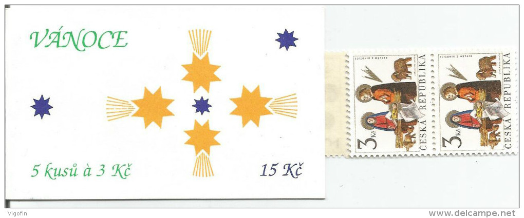CZ 1996-132 CHRISTMAS, CZECH REPUBLIK, BOOKLET, MNH - Unused Stamps
