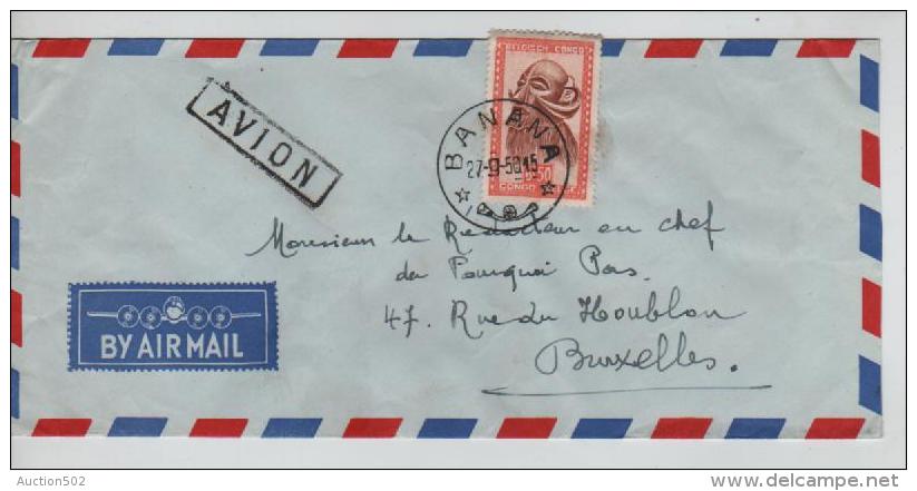 TP 291A S/L.Avion C.Banana En 1950 V. Bruxelles PR1316 - Covers & Documents