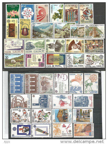 ANDORRA ESPAÑOL. Collection Complète émissions EUROPA De 1972 à 1992 Neufs **. Côte 162.00 € - Collections