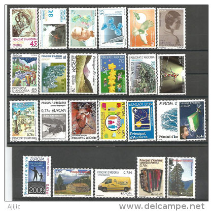 ANDORRA ESPAÑOL. Collection Complète émissions EUROPA De 1993 à 2014 Neufs **. Côte  67.00 € - Collections