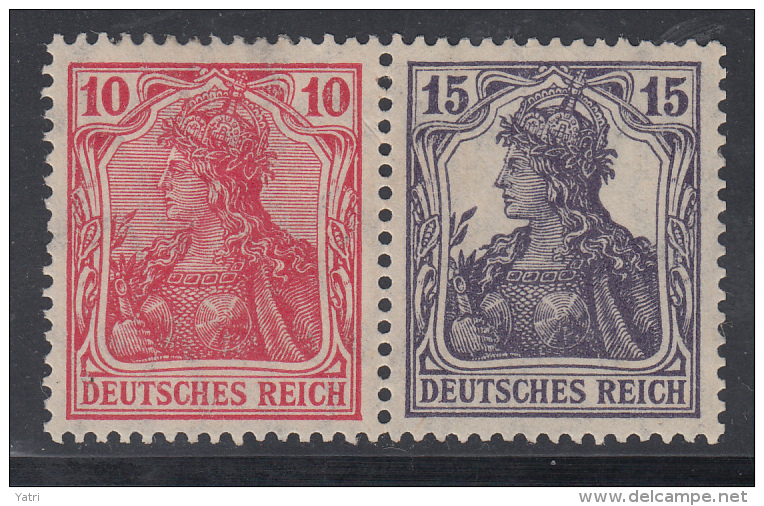 Impero Tedesco - Zusammendrück W12 * - Postzegelboekjes & Se-tenant