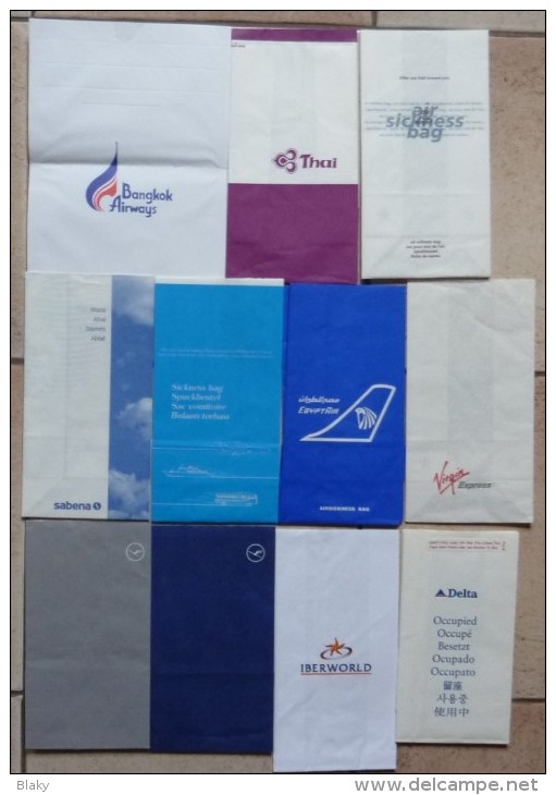 1993-2007  ONZE SACHET AVION VOMITOIRE DIFFERENTS - Bordkarten