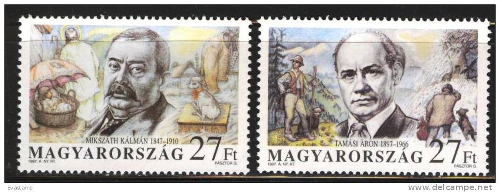 HUNGARY - 1997. Hungarian Literature,Mikszáth And Tamási MNH!!! Mi: 4422-4423. - Nuevos