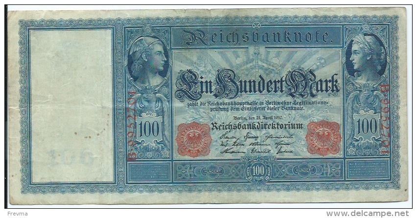 Billet 100 Mark 21 Avril 1910 Serie B SUP - 100 Mark