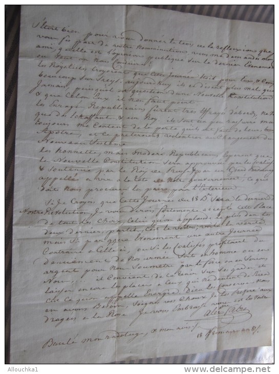 1800 NISMES NIMES AN VIII Lettre Précurseur XIIIe Siècle> Citoyen L.. AVIGNON Taxe Déc >Faire Défiler Images - 1701-1800: Voorlopers XVIII