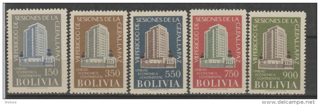 Bolivien/ Mi.Nr. 576-580, Commission Economica America Latina 1957 ** - Bolivia