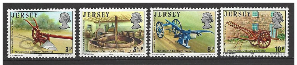 JERSEY - Mi-Nr. 114 - 117 Geräte Des 19. Jahrhunderts Aus Dem Landwirtschaftsmuseum Postfrisch - Landwirtschaft