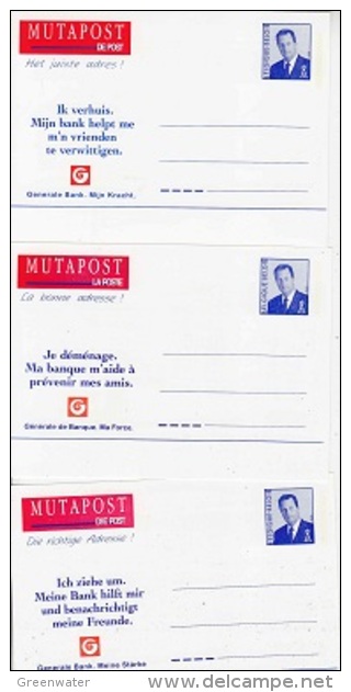 Belgie Mutapost (3)  De Post, Die Post, La Post (het Juiste Adres) Ongebruikt (13068) - Addr. Chang.