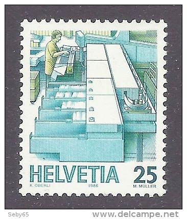 Helvetia / Switzerland 1986 Postal Transportations - Trasporti Postali, Post, Posta MNH - Nuevos