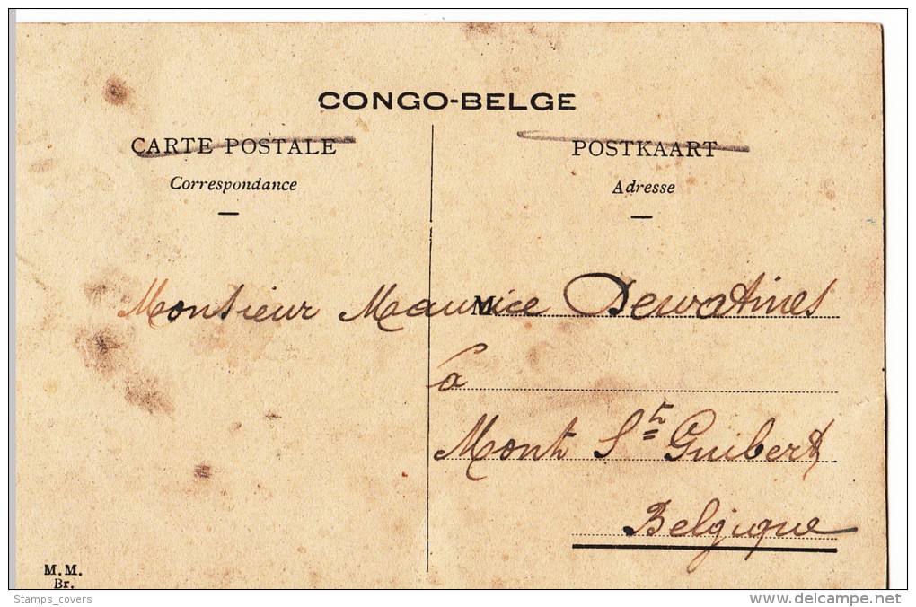 CONGO BELGE 1909 BOMA VERS MONT SAINT GUIBERT - Congo Belge