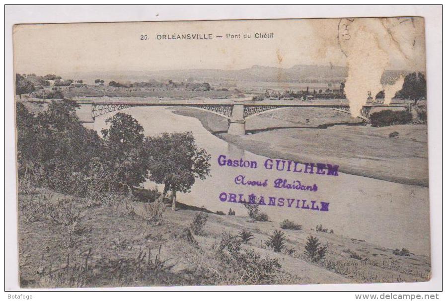 CPA ORLEANSVILLE , PONT DU CHETIF En 1909!! - Chlef (Orléansville)