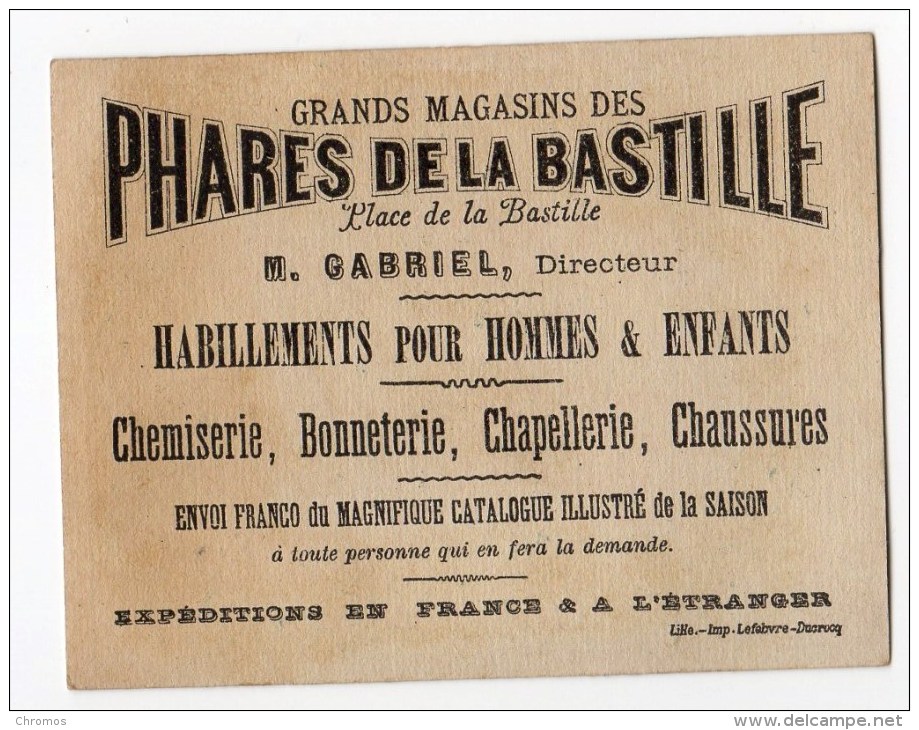 Chromo Pour Phares De La Bastille - Other & Unclassified