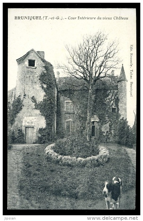 Cpa Du 82 Bruniquel Cour Intérieure Du Vieux Château           -- Montclar De Quercy , Montauban       AO46 - Montclar De Quercy