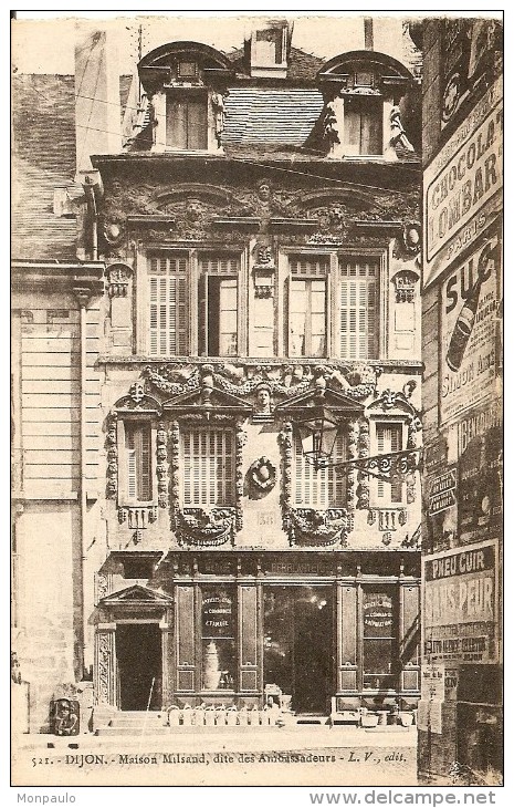 21. CP. Côte-d'Or. Dijon, Maison Milsand, Dite Des Ambassadeurs - Dijon