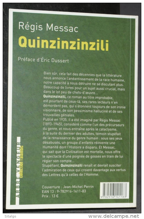 QUINZINZINZILI - RÉGIS MESSAC - SF - ARBRE VENGEUR - Altri & Non Classificati