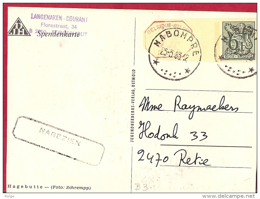 Xxxl-505C             Sterstempel    MABONPRE 1983       Op   Kaart - Postmarks With Stars