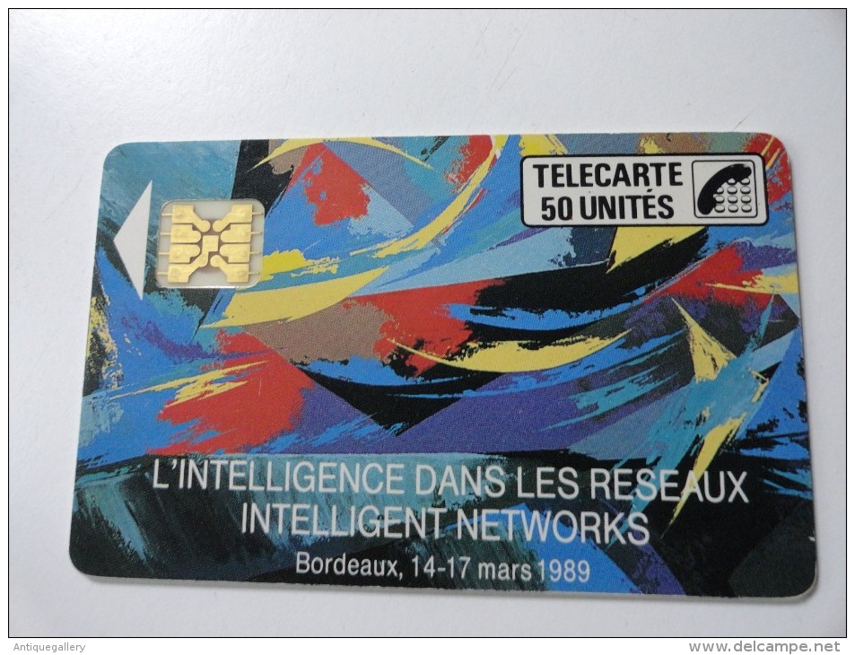 RARE: INTELLIGENCE DANS LES RÉSEAUX - BORDEAUX  (USED CARD) - Interne Telefoonkaarten