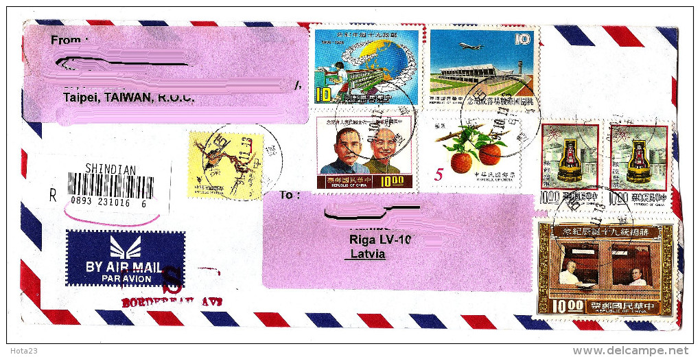 TaiwanTO Latvia Recomended Letter 2002 Y - Nuclear Energy + Science (Lot 724 -2014) - Covers & Documents