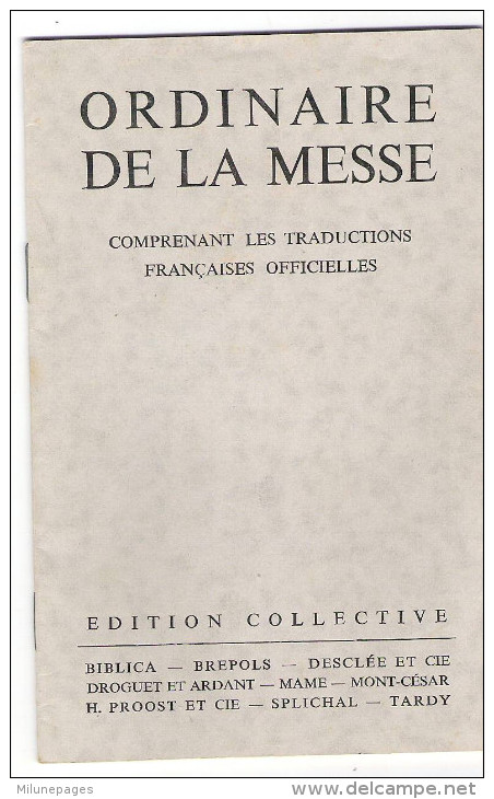 Ordinaire De La Messe Rite Romain Textes Français Opuscule 16 Pages - Imágenes Religiosas