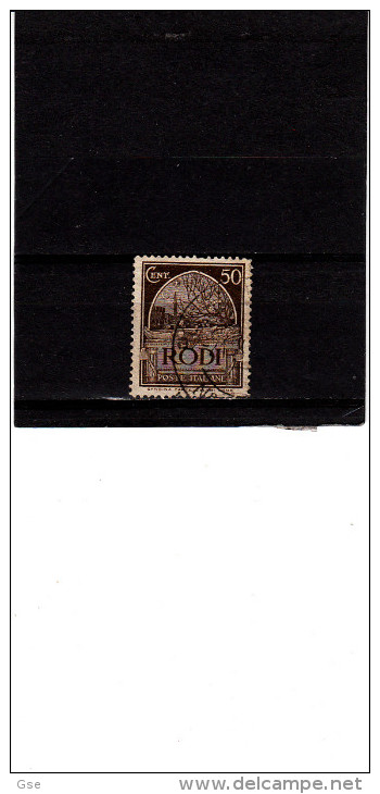 RODI  1932 - Sassone  61° - Egée (Rodi)