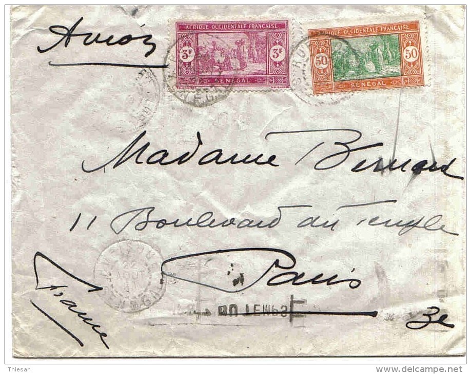 Senegal Lettre Avion Dakar 1935 + Daguin  Belege Cover Brief - Briefe U. Dokumente