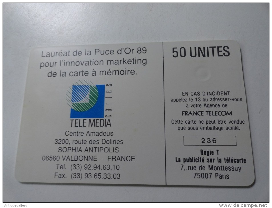 RARE : TELEMEDIACARTES PUCE D' OR 89  (USED CARD) - Privat