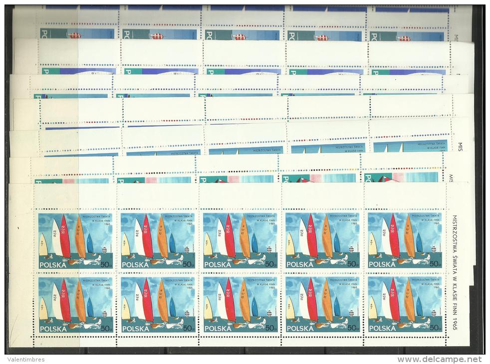 Pologne Polska Poland Poland Polonia Feuilles Arkusze ** Fisher 1438.45 Finn (z 1440 B1 Swiat Zamiast Swiata - Ganze Bögen