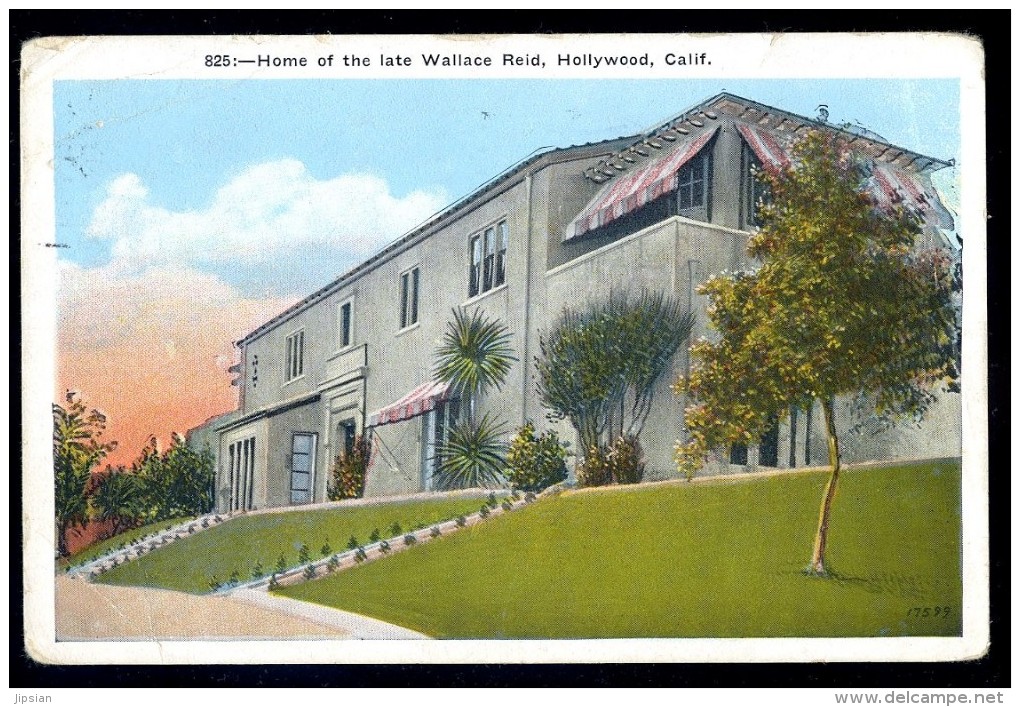 Cpa Etats Unis Californie Hollywood , Home Of The Late Wallace Reid     AO43 - Autres & Non Classés