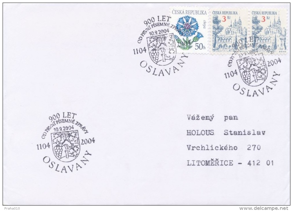 I8416 - Czech Rep. (2004) Oslavany: 900 Years. (3,00 CZK Stamp - To The Detriment Of Counterfeit Postal Administration!) - Abarten Und Kuriositäten