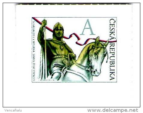 Equestrian Statue Of St. Wenceslas On Wenceslase  Square In Prague, 1 Self-adhesive Stamp, MNH - Neufs
