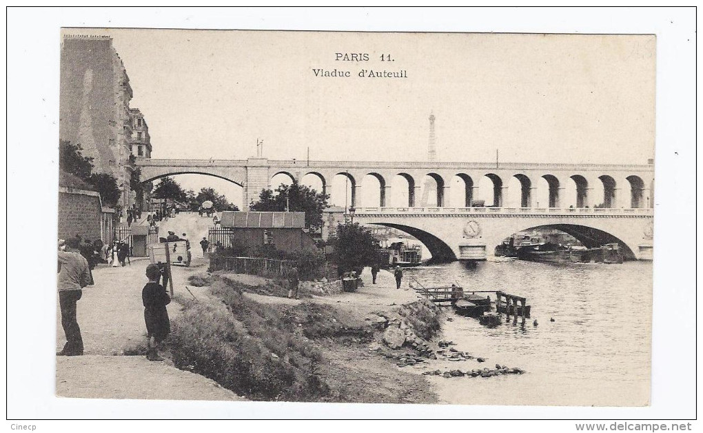 CPA 75 - PARIS - Viaduc D'Auteuil - TB PLAN De L'Edifice Avec ANIMATION Sur Les Berges - Autres & Non Classés