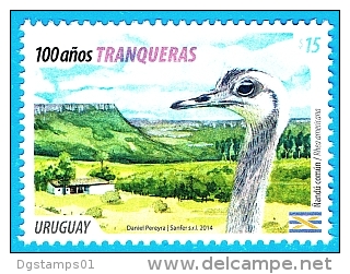Uruguay 2014 ** Centenario Tranqueras. Centenary Tranqueras ("Gates") See Desc. - Straussen- Und Laufvögel